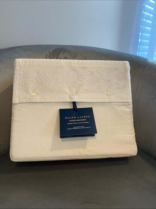 Ralph Lauren Other - Ralph Lauren White Eloise Embroidered Organic Cotton Duvet
